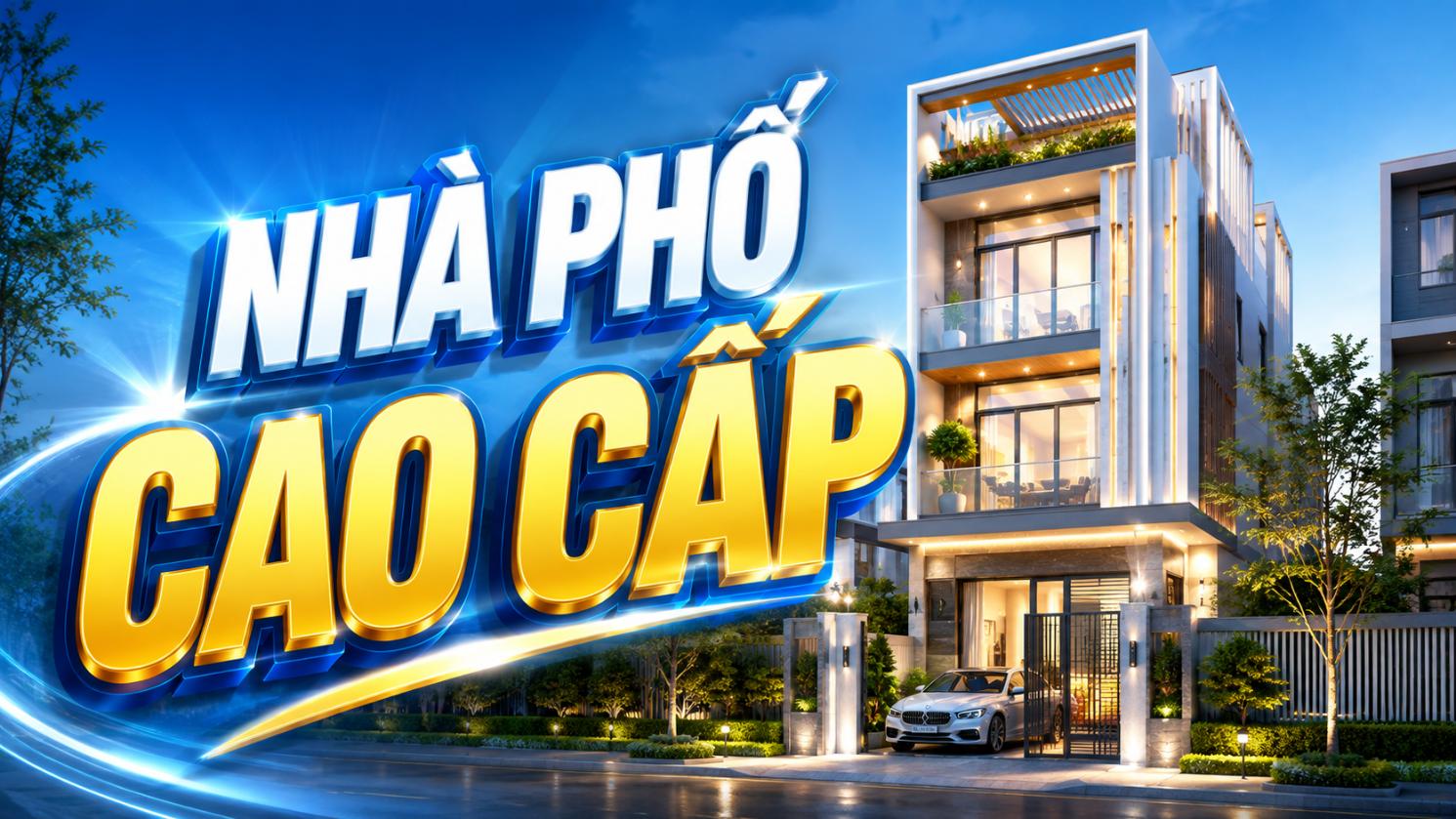 Hình công trình Nhà phố cao cấp – Vật tư cao cấp theo từng giai đoạn xây nhà